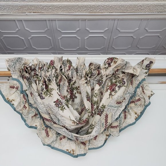 Louis Nichole Festoon Rococo Roses Floral 25W x 17L Valance Vintage 80s NEW 6158 - Picture 12 of 12